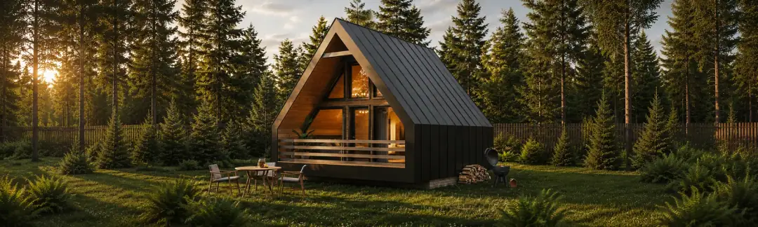 Каркасный дом «А-фрейм ретрит» 40 м² — фото 1
